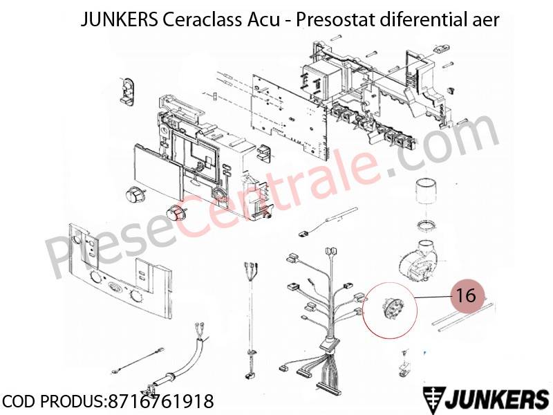Poza Presostat diferential aer centrala termica Junkers Ceraclass ACU
