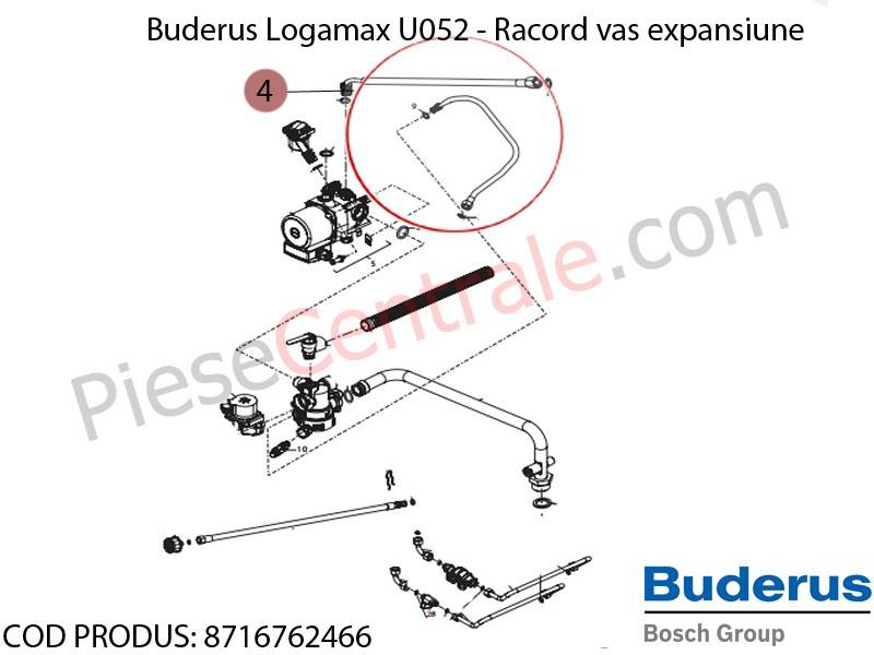 Poza Racord vas de expansiune centrala termica Buderus Logamax U052