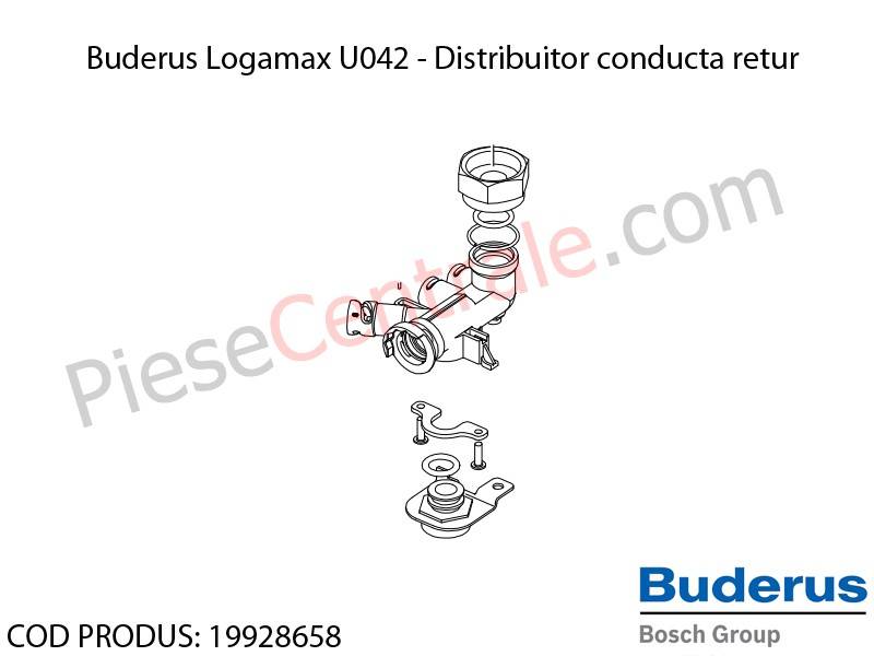 Poza Distibuitor conducta retur centrala termica Buderus Logamax U042
