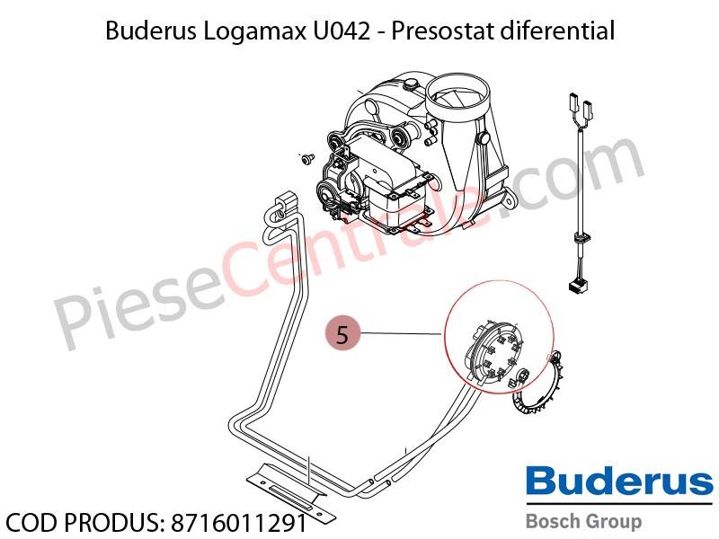 Poza Presostat diferential centrala termica Buderus Logamax U042, Bosch Gaz 4000W