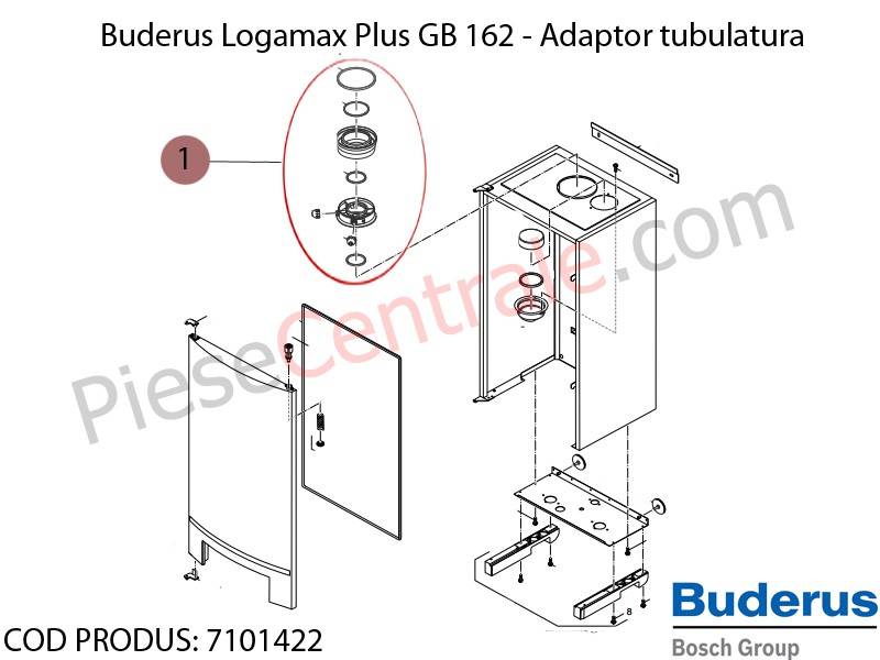 Poza Adaptor tubulatura centrala termica Buderus Logamax Plus GB 162