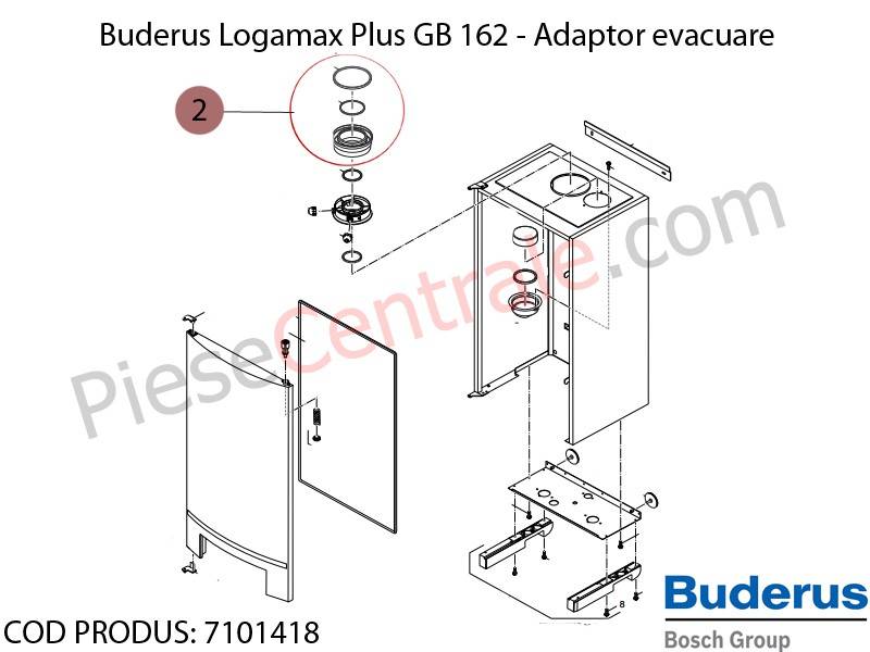 Poza Adaptor evacuare centrala termica Buderus Logamax Plus GB 162