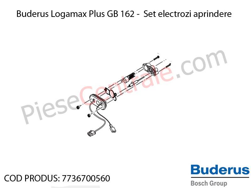 Poza Set electrozi aprindere centrala termica Buderus Logamax Plus GB 162