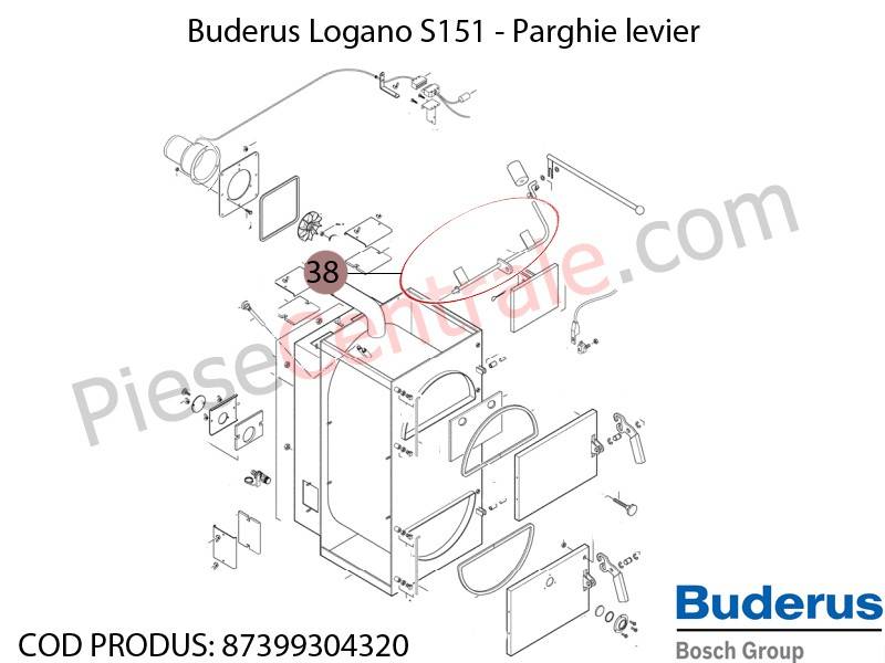 Poza Parghie levier centrala termica Buderus Logano S 151