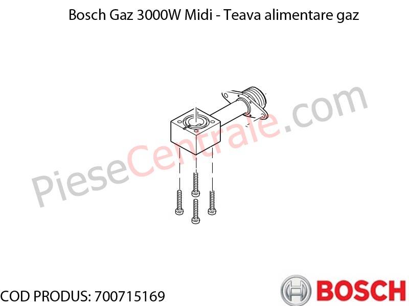 Poza Teava alimentare gaz centrala termica Bosch Gaz 3000W Midi