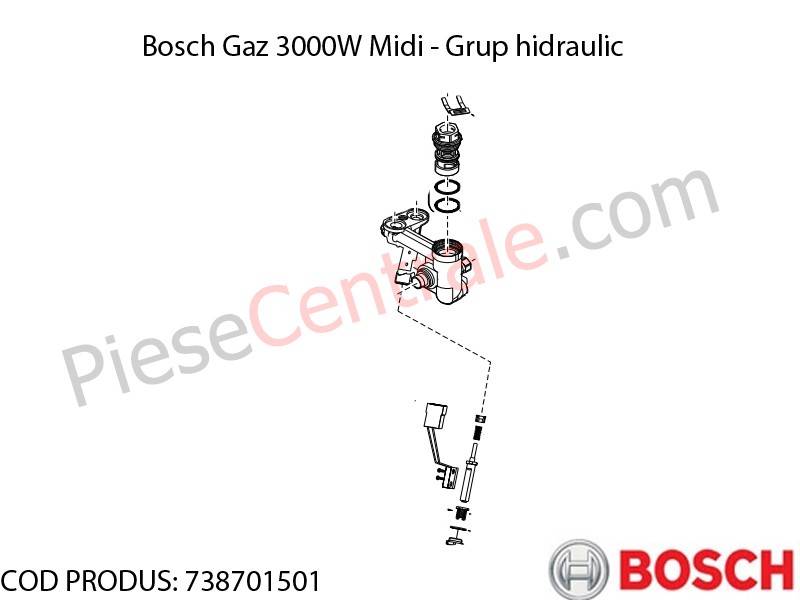 Poza Grup hidraulic centrala termica Bosch Gaz 3000W Midi