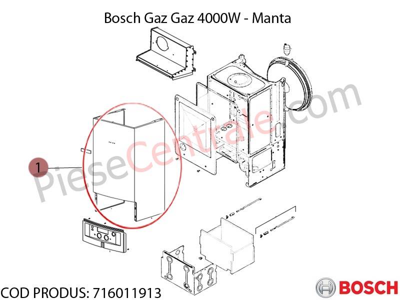 Poza Manta centrala termica Bosch Gaz 4000W