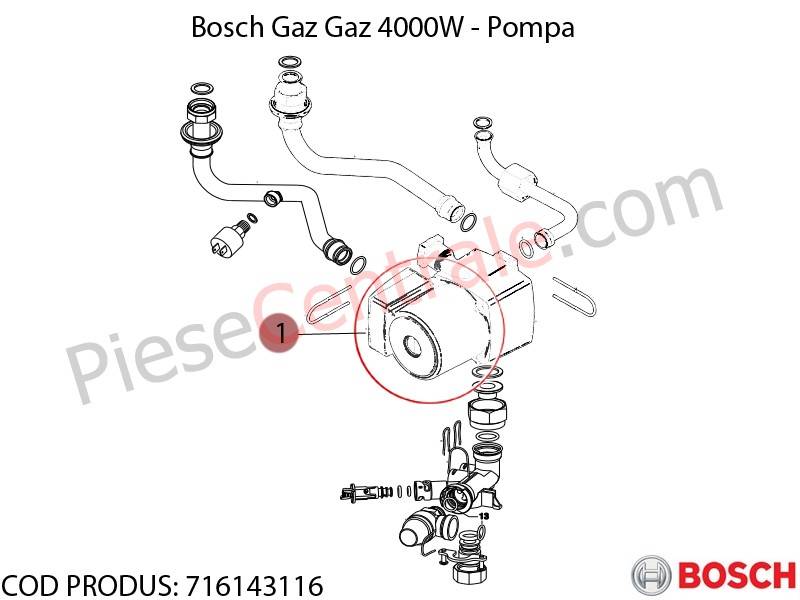 Poza Pompa centrala termica Bosch Gaz 4000W