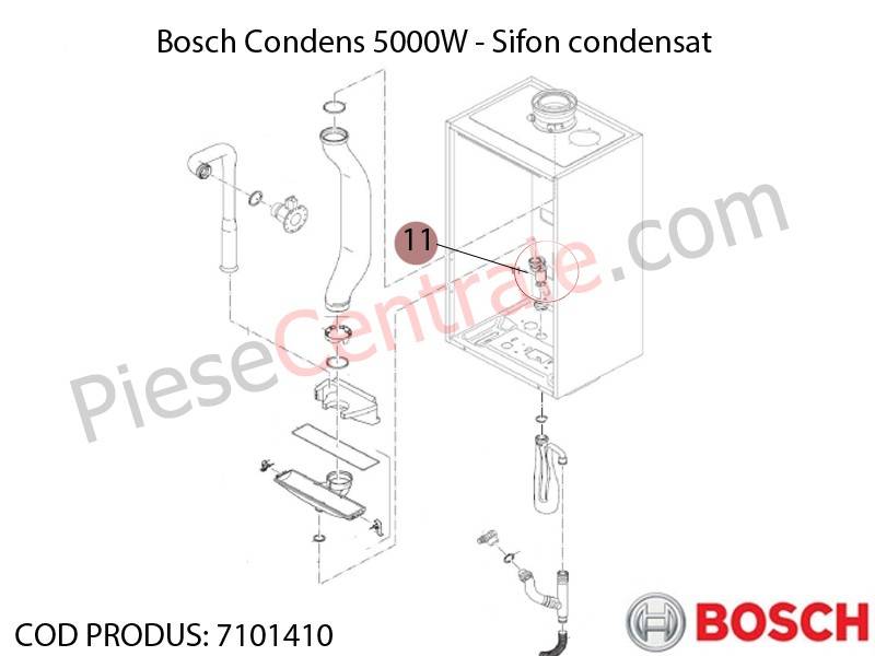 Poza Sifon condensat centrala termica Bosch Condens 5000W