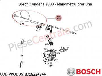 Poza Manometru presiune centrala termica Bosch Condens 2000, Condens 3000, Gaz 5000