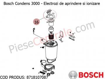 Poza Electrozi aprindere + ionizare centrala termica Bosch Condens 3000