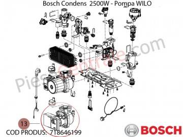 Pompa centrala termica Bosch Condens 2500W pieseboschbuderus.ro