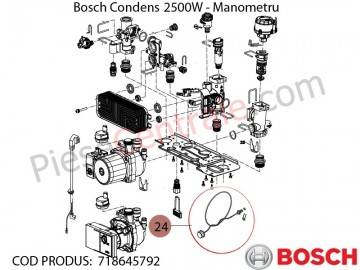 Poza Manometru centrala termica Bosch Condens 2500W